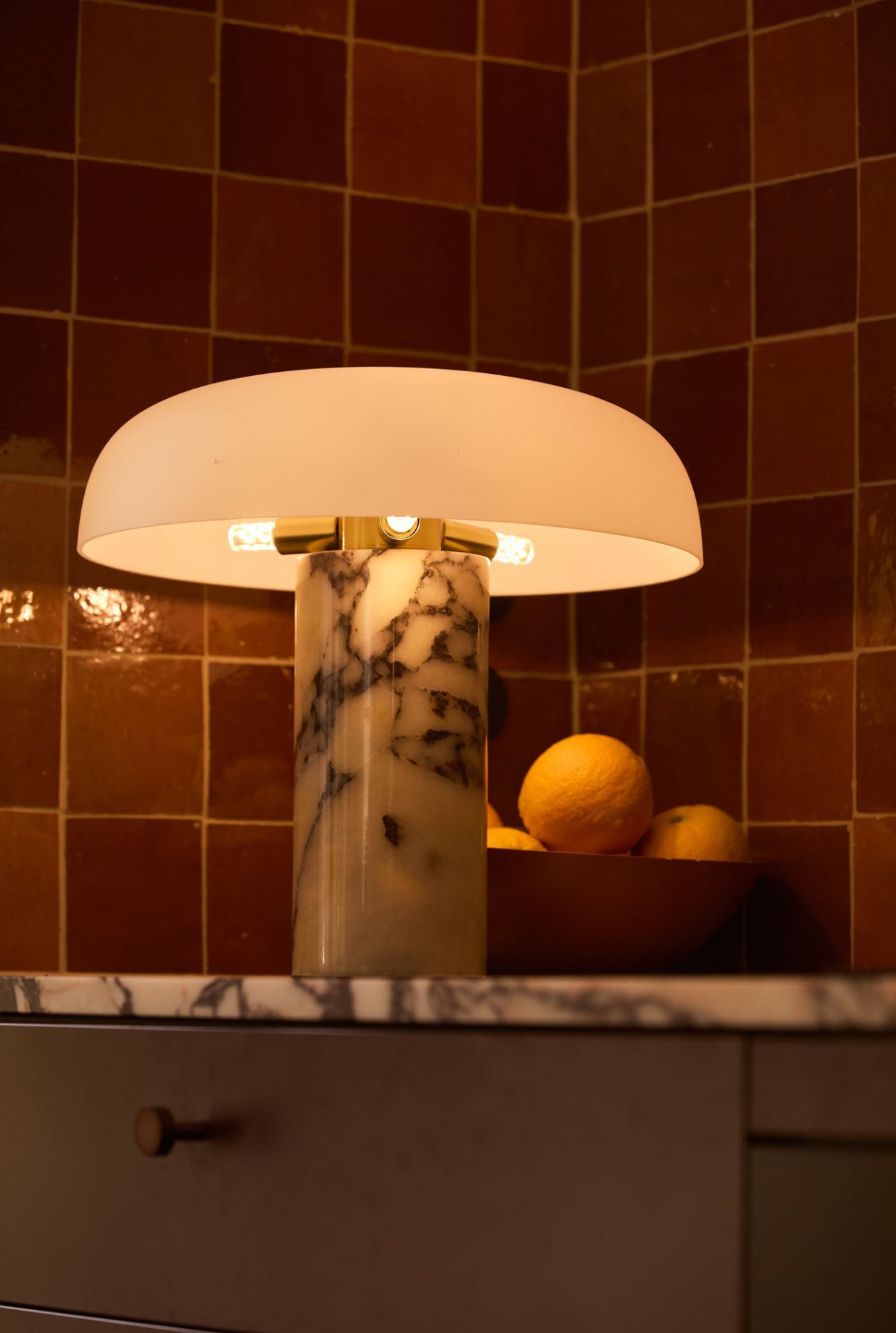 Calacatta Viola Marble Lamp – Muse Residence