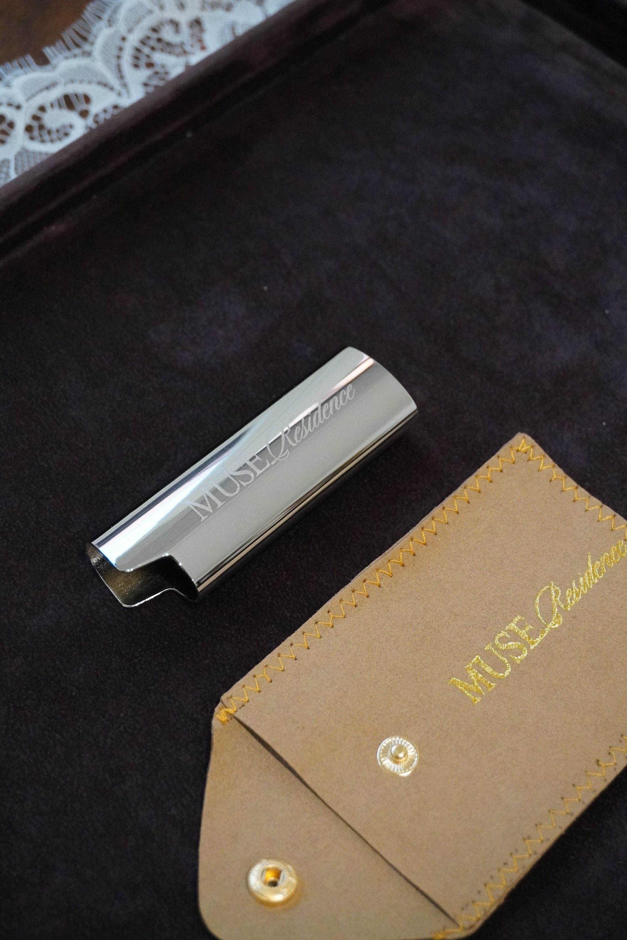Silver Lighter Shell & Pouch