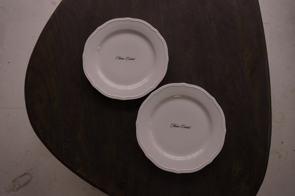 Home Cooked dinner plate pair