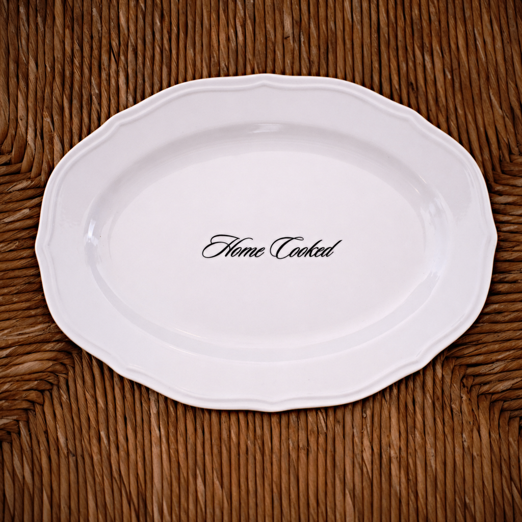 Home Cooked Oval Plate