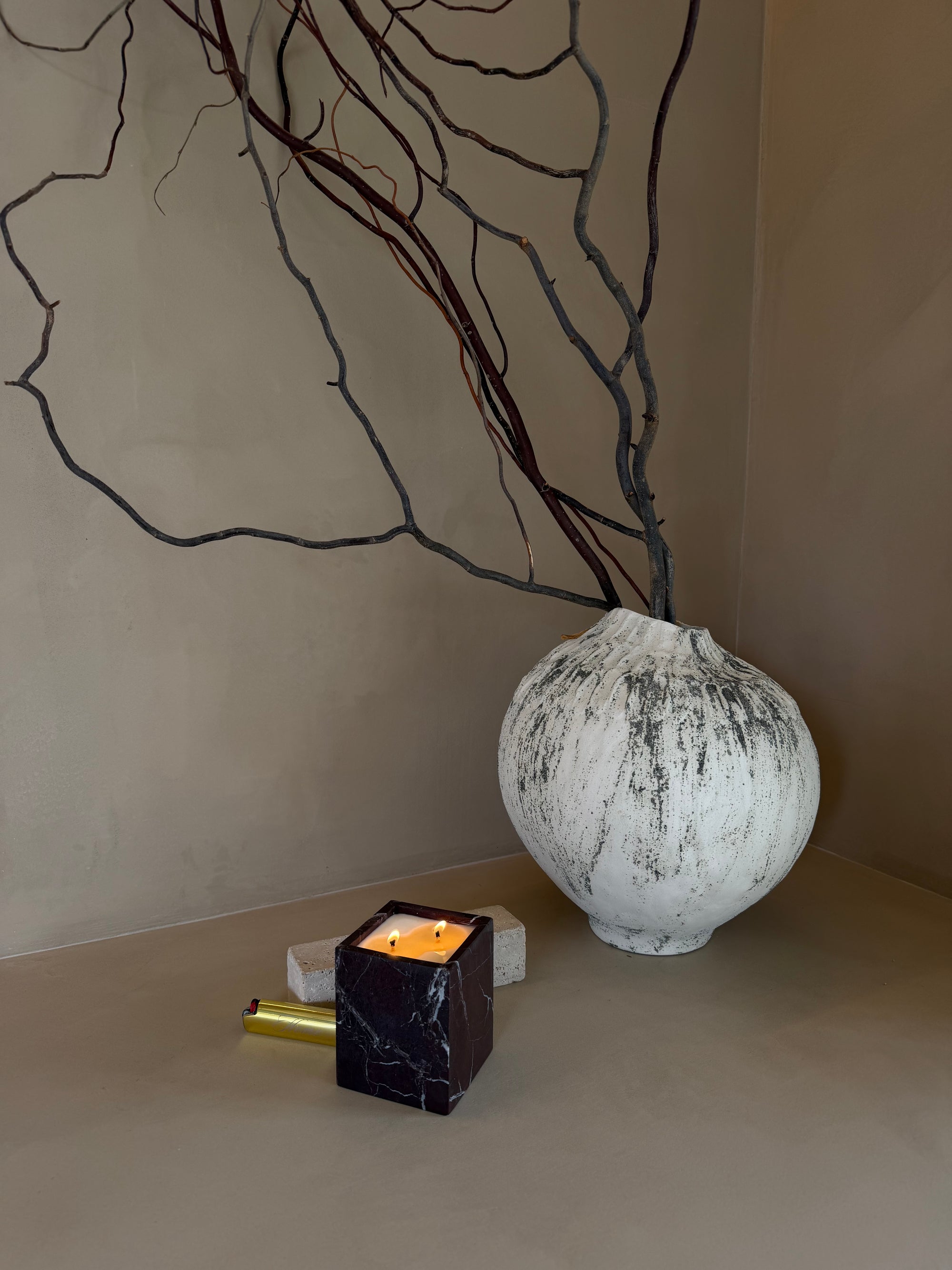 Rosa Levento Marble Candle Cup