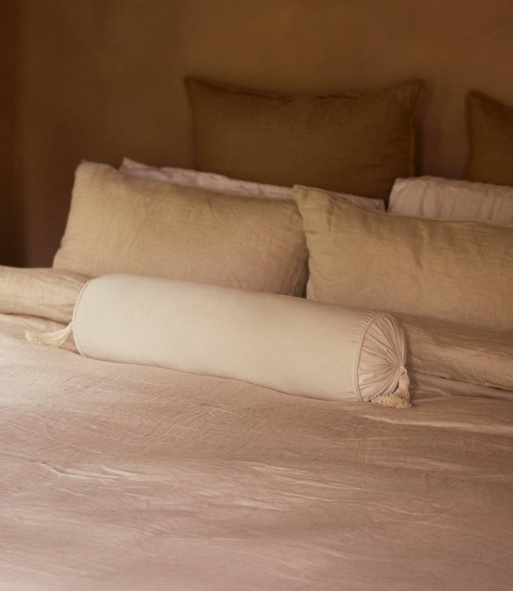 Cream Tassel Bolster