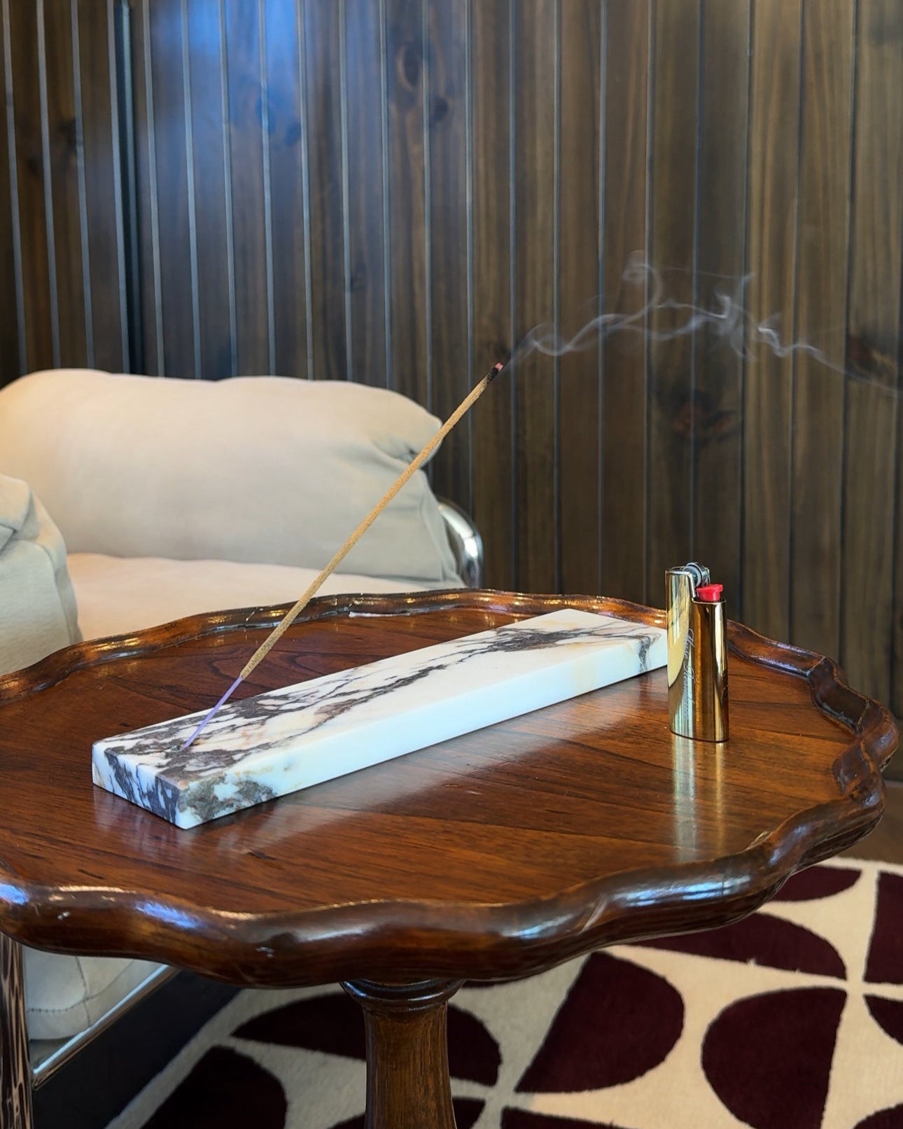 Incense Holder - Calacatta Viola