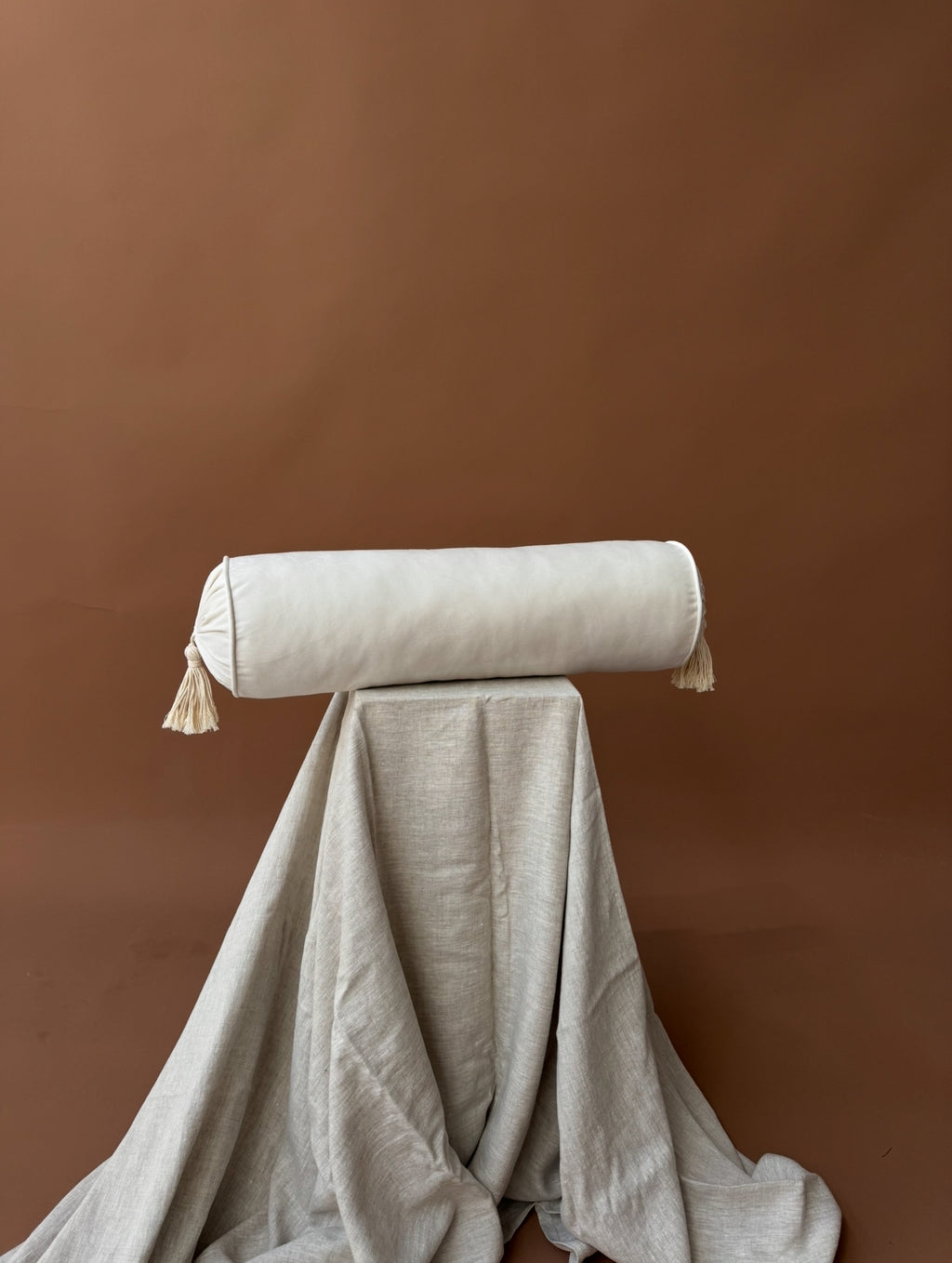 Cream Tassel Bolster
