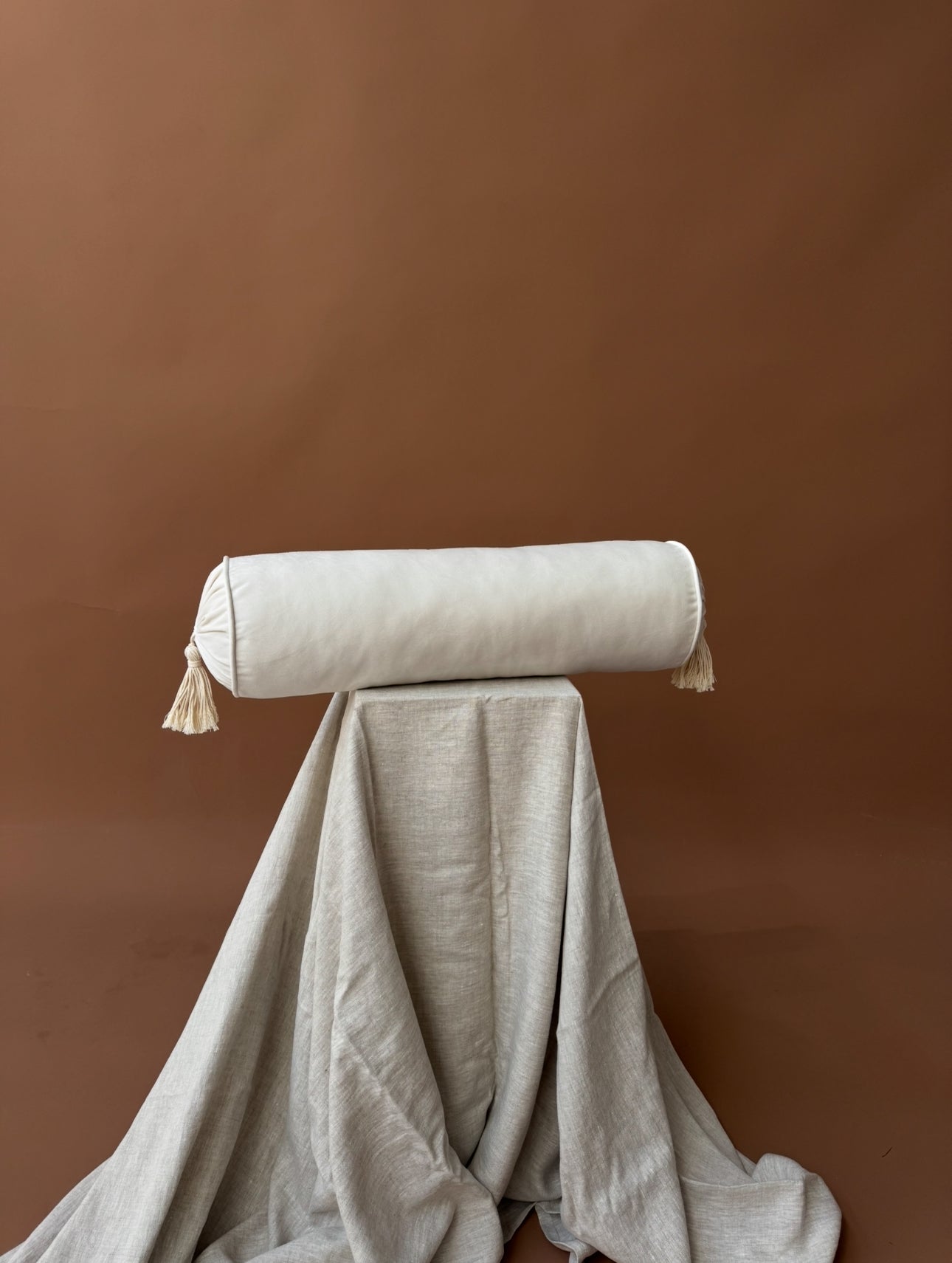 Cream Tassel Bolster