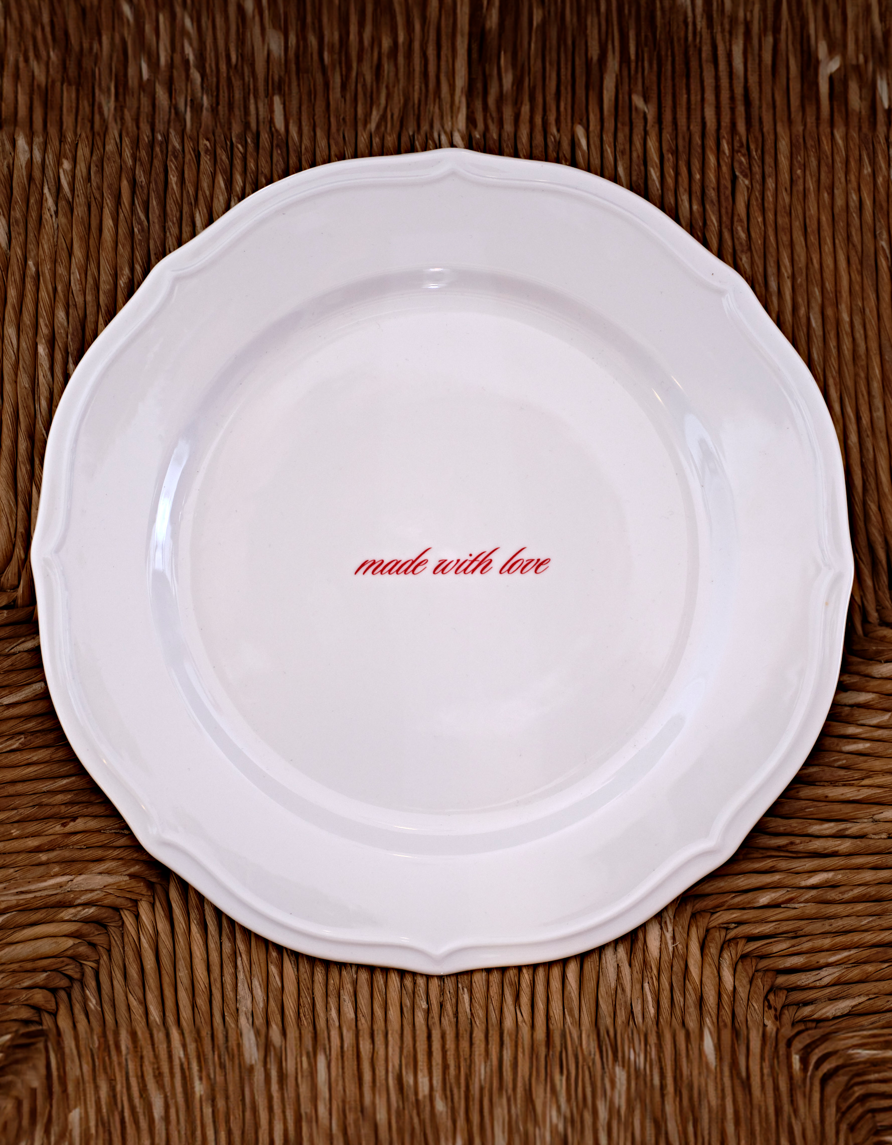 made with love dinner plate pair