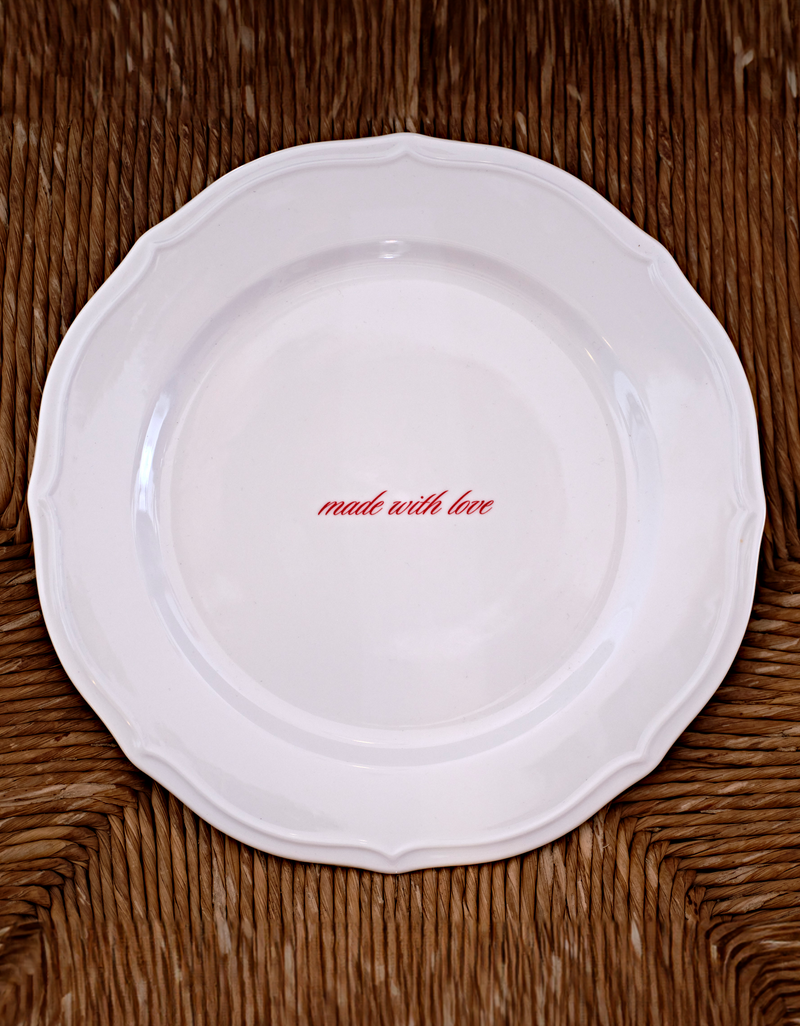 made with love dinner plate pair