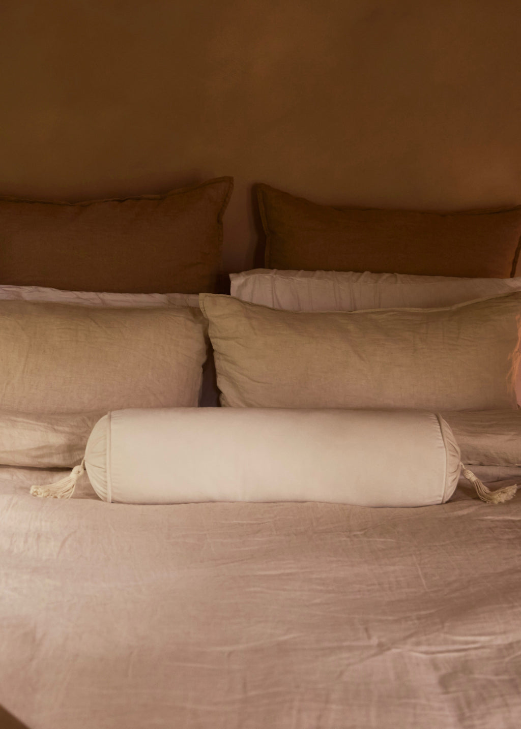 Cream Tassel Bolster