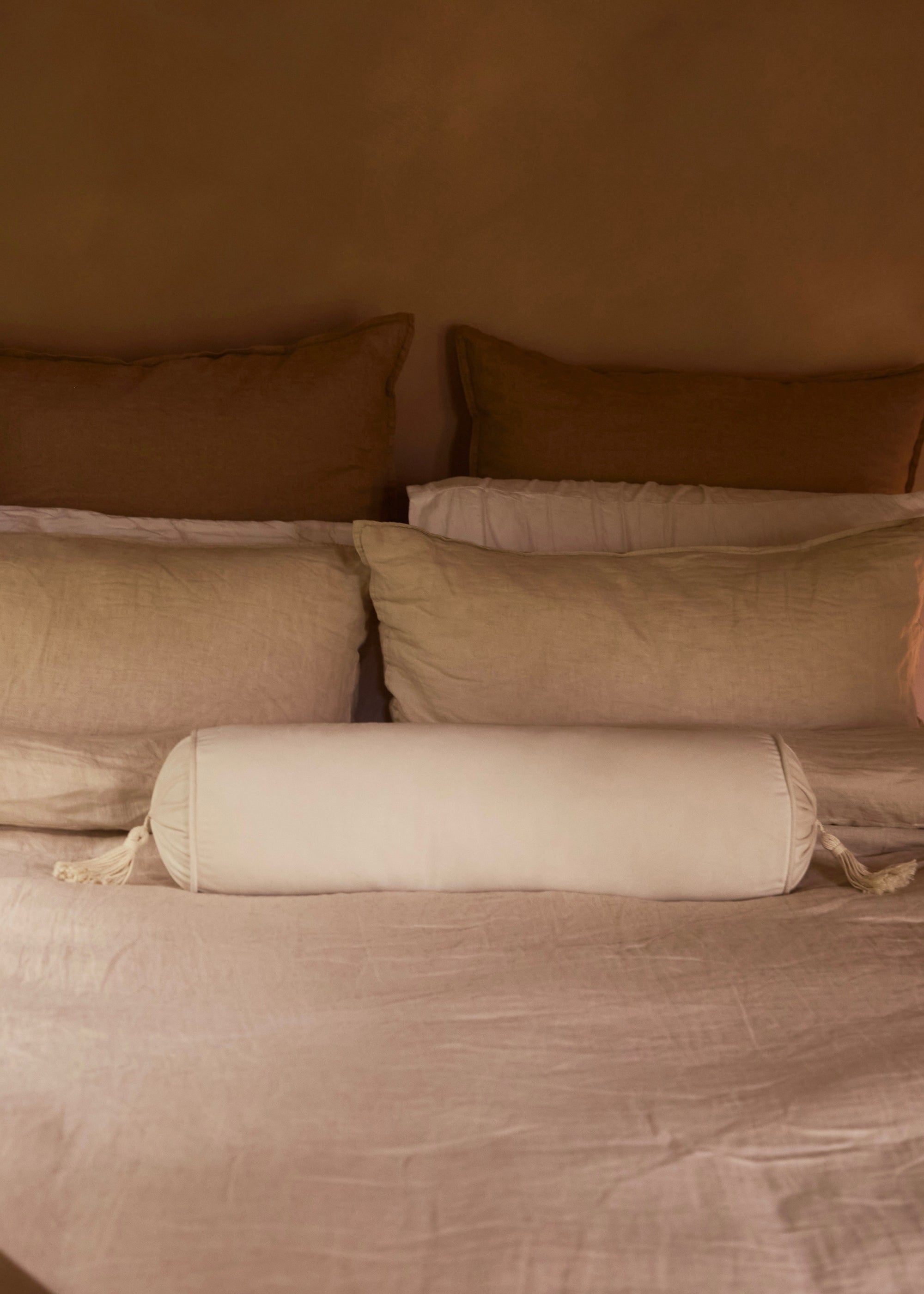 Cream Tassel Bolster