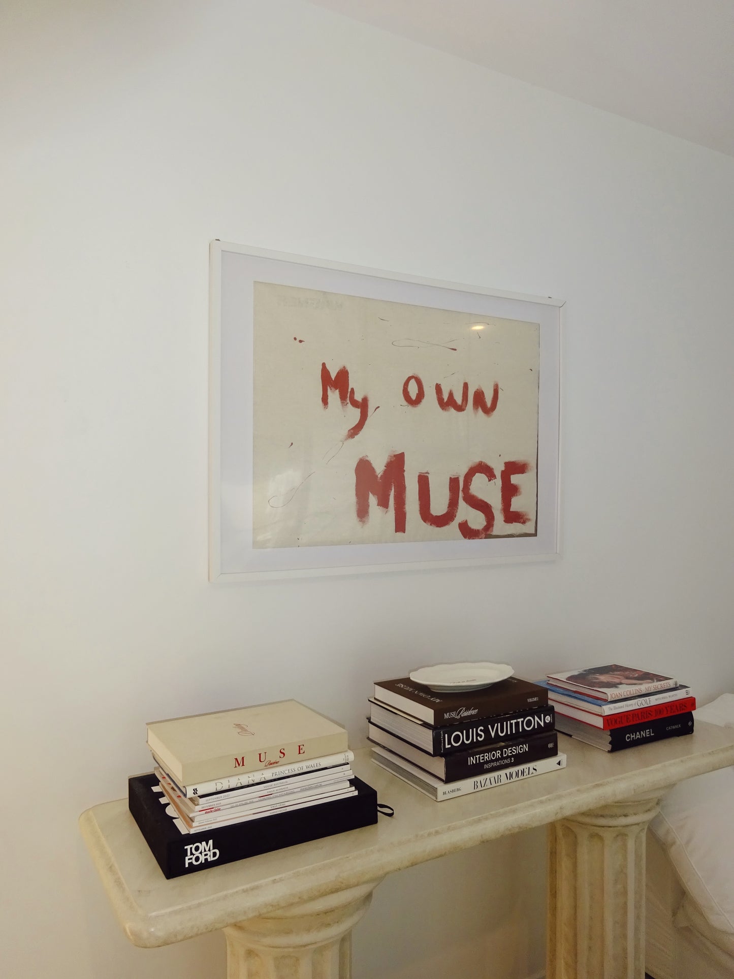 "my own muse" handmade wall art