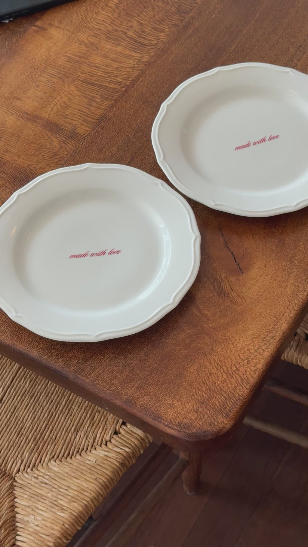 made with love dinner plate pair